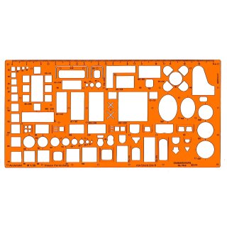 Standardgraph Zeichenschablone Architekt Möblierungsschablone 1:50