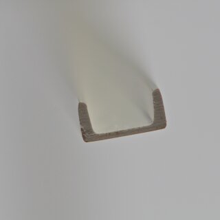 Kunststoffstab U-Profil, weiß, matt, Länge 1mtr. Maße: 10,0 x 5,0mm