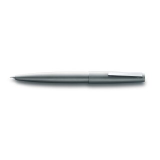 Lamy 2000 Füllhalter aus Edelstahl, samtmattiert, Kolbenfüllhalter, Modell 02