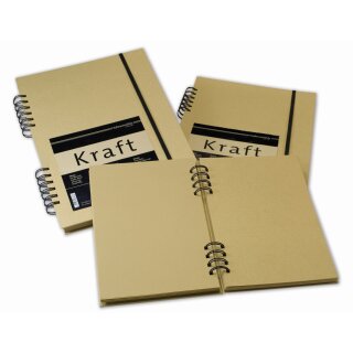 Hahnemühle Kraftpapier Skizzenbuch, Format DIN A4, 120 g/m², 80 Blatt