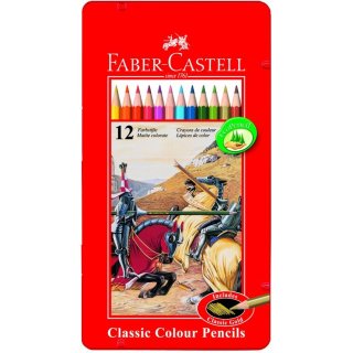 Faber-Castell 12er Classic Colours Farbstifte im Metalletui
