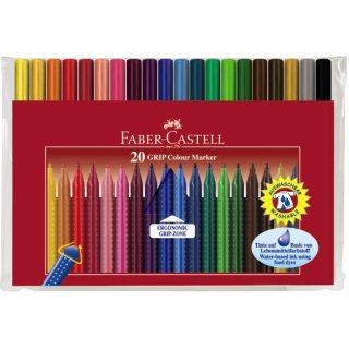 Faber-Castell GRIP Colour Marker, 20er Kunststoffetui