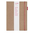 senseBook RED RUBBER, Medium, kariert - 140 x 210mm, 135 nummerierte Seiten