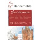 Hahnemühle Akademie Aquarellkarton Britannia Aquarellblock, satinierte Oberfläche, 300 g/m² Größe: 17 x 24 cm / Blockinhalt: 12 Blatt