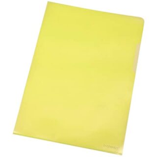 Sichthülle A4 100 Stück gelb genarbt  KF00308 PP 0,12 mm