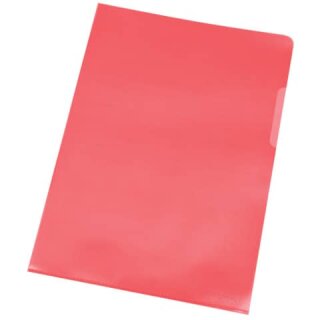 Sichthülle A4 100 Stück rot genarbt KF00306 PP 0,12 mm