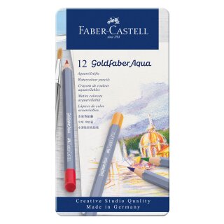 Goldfaber Aqua Aquarellstift, 12er Metalletui