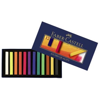 Faber-Castell STUDIO Softpastellkreide Kartonetui mit 12 Softpastellkreiden