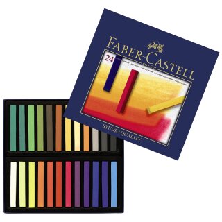 Faber-Castell STUDIO Softpastellkreide Kartonetui mit 24 Softpastellkreiden