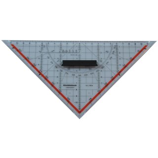 Rumold Geodreieck Zeichendreieck, Länge Hypotenuse: 250 mm, mit abnehmbarem Griff