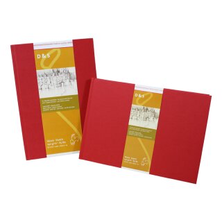 Hahnemühle Skizzenbuch D&S, DIN A5, rot, 80 Blatt, 140 g/m², Fadenheftung