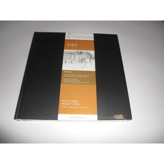 Hahnemühle Skizzenbuch D&S, Format 25,0 x 25,0 cm, schwarz, 80 Blatt, 140 g/m², Fadenheftung